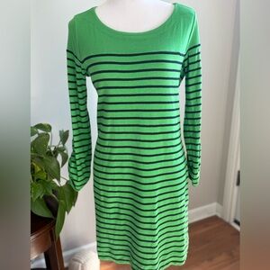 Jones New York Green & Navy Blue Dress. Size Small